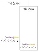 Queen Bee Personalized Note Pads - Black & Purple Polka Dot (NP-L-32)